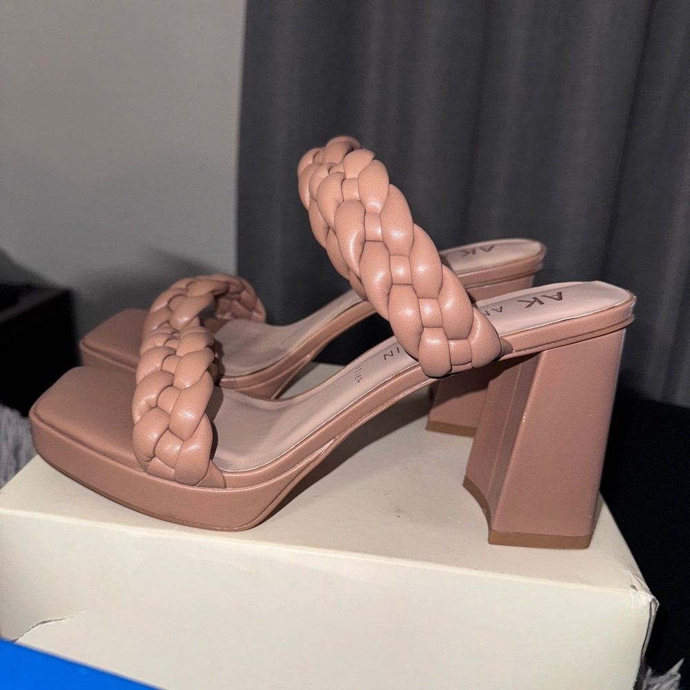 Anne Klein Women's Braided Nude Heels